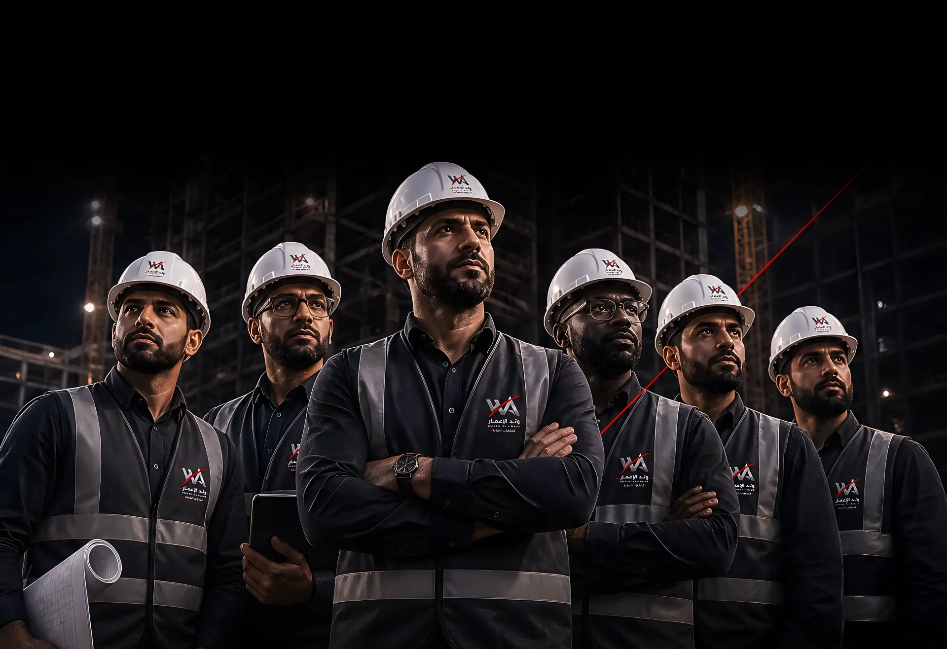 مهندسو وتد الإعمار في أحد مواقع العمل